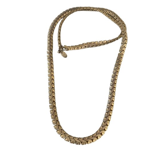 LES BERNARD GOLD TONE VINTAGE NECKLACE - Picture 1 of 7